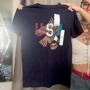 Goodfellow & Co Navy Short Sleeve USA Eagle Graphic Tee